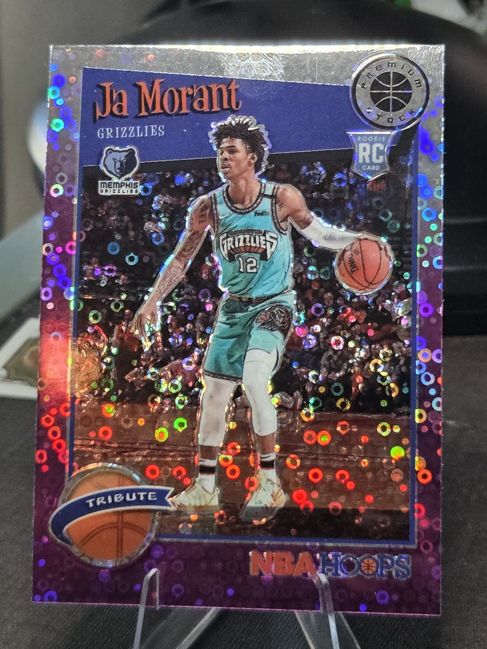 Panini Ja Morant Teal & Purple Holo RC Card